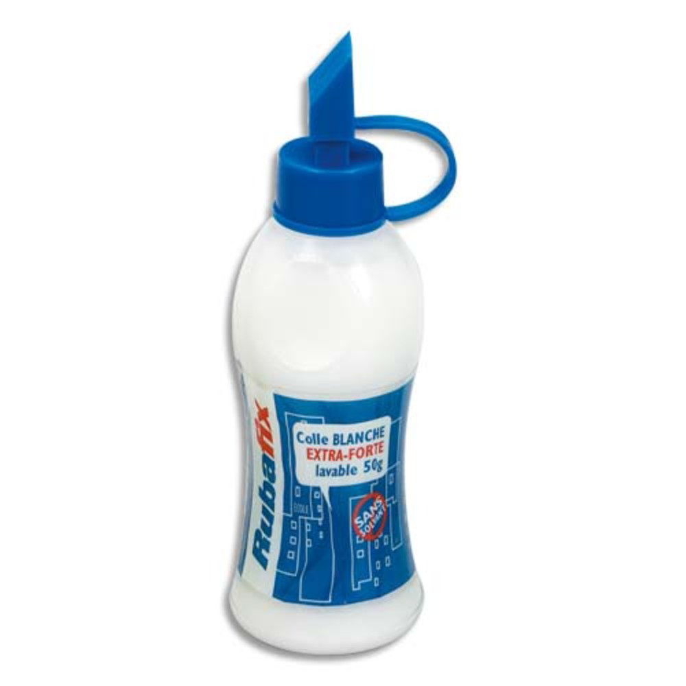 RUBAFIX Flacon de colle Blanche extra forte 50g avec embout taleur