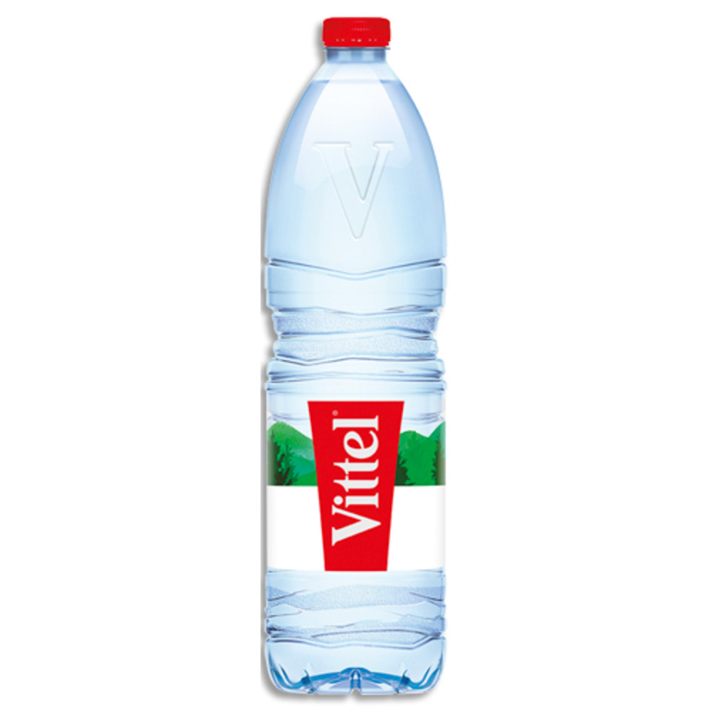 VITTEL Bouteille plastique d'eau d'1,5 litre minrale plate