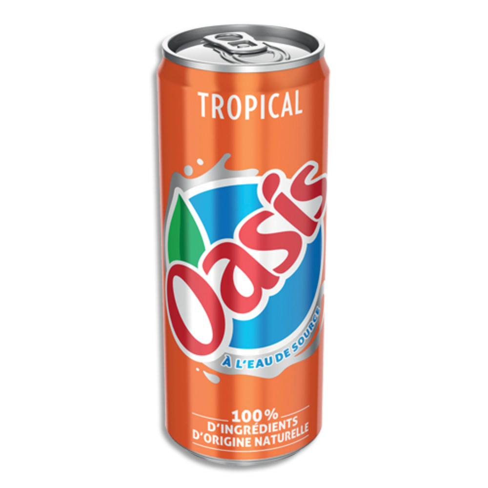 OASIS Tropical canette de jus vitamin de 33 cl