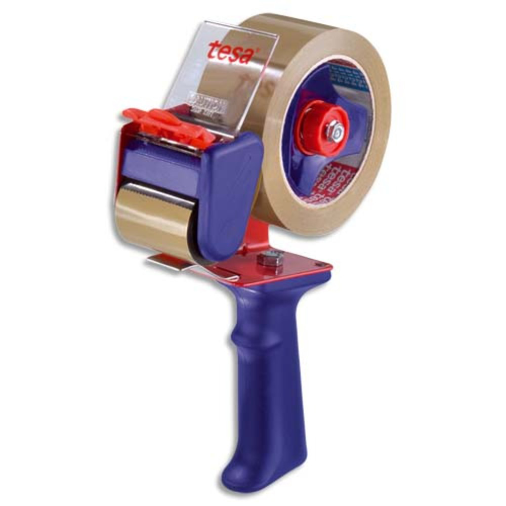 TESA Dvidoir mtal avec frein corps en plastique rglable pour rubans adhsifs de 66 et 100 mtres