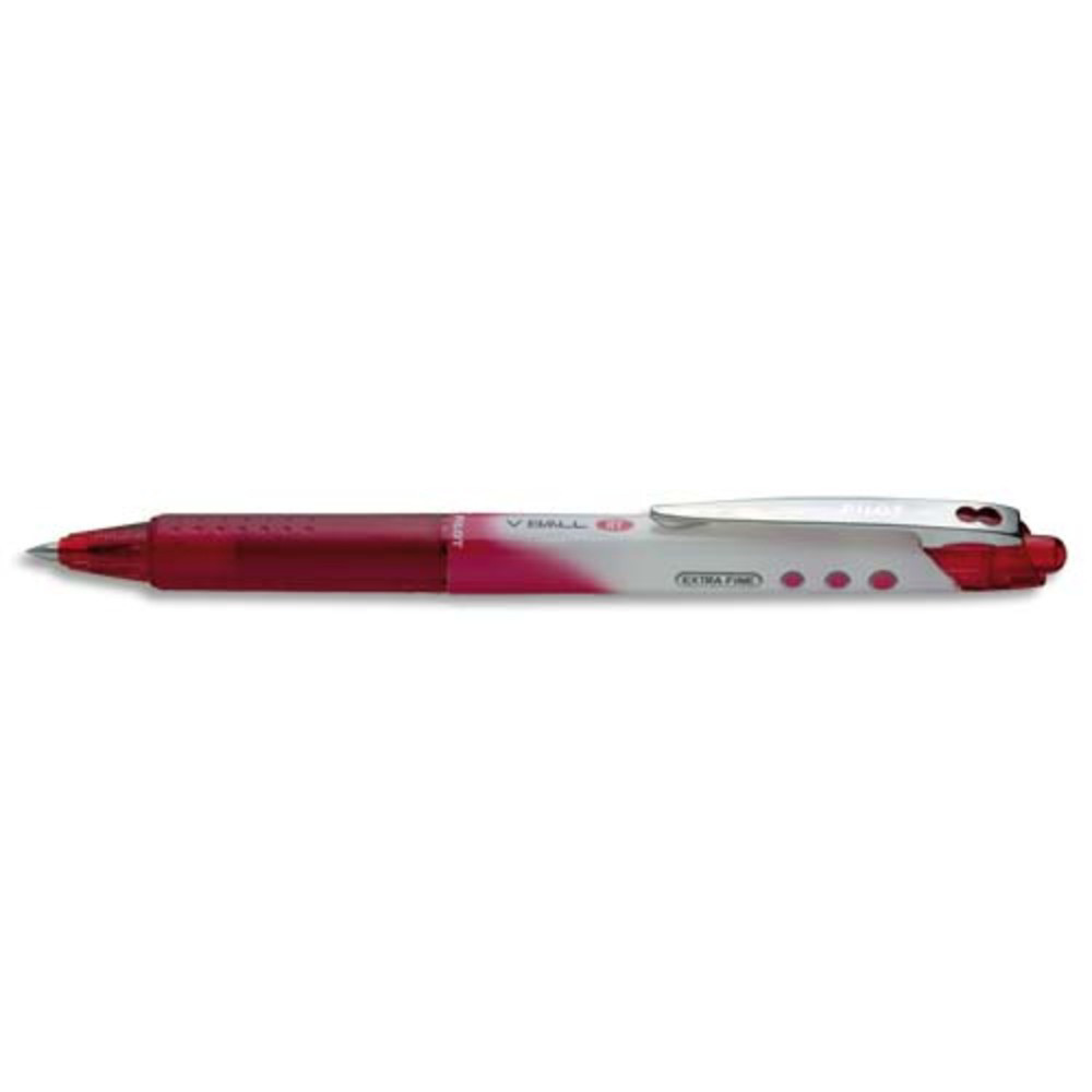 PILOT Stylo roller pointe mtal rtractable 0,5 mm encre liquide Rouge V-BALL RT 05
