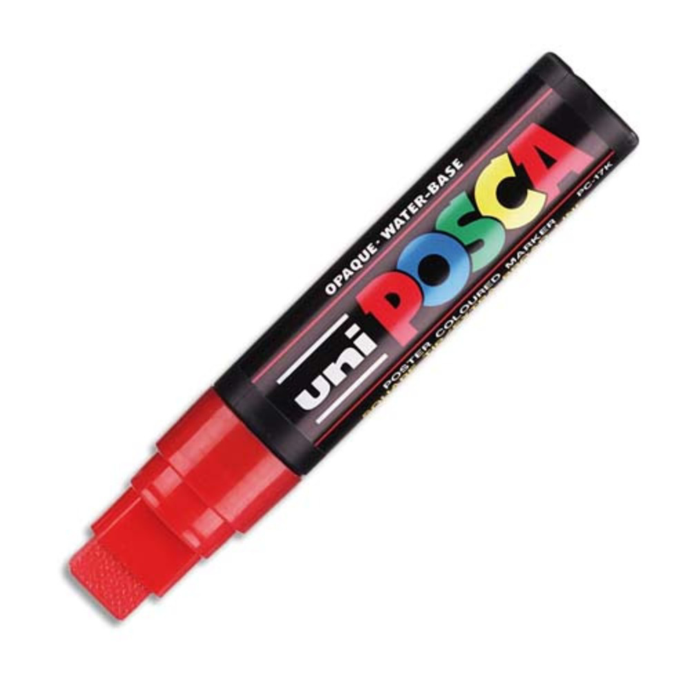 UNI POSCA POSCA MARKER Marqueur pointe rectangulaire extra-large,  base d'eau, encre  pigmentation Rouge