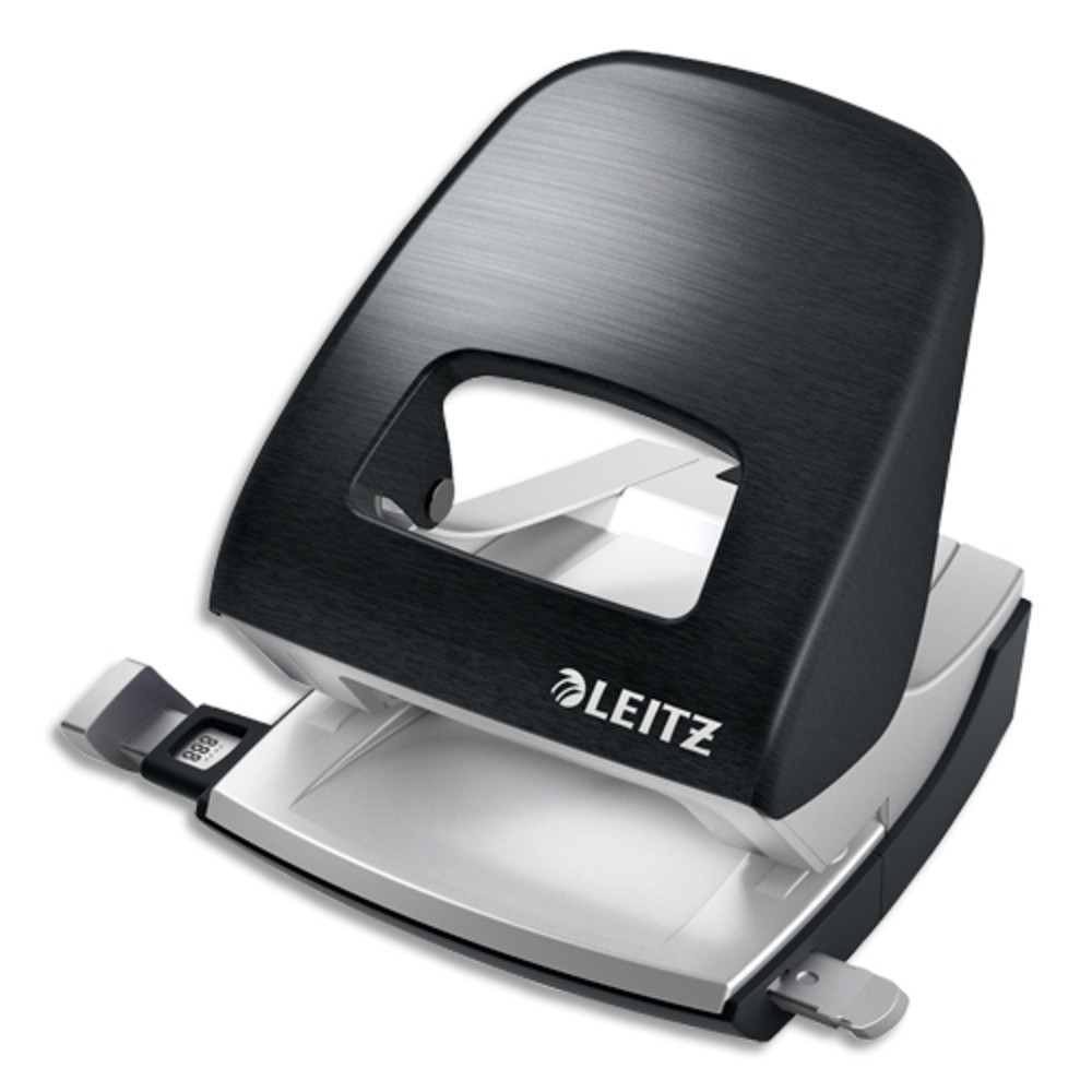 LEITZ Perforateur STYLE Noir- 2 trous en mtal - Capacit 30 feuilles - Livr en Bote