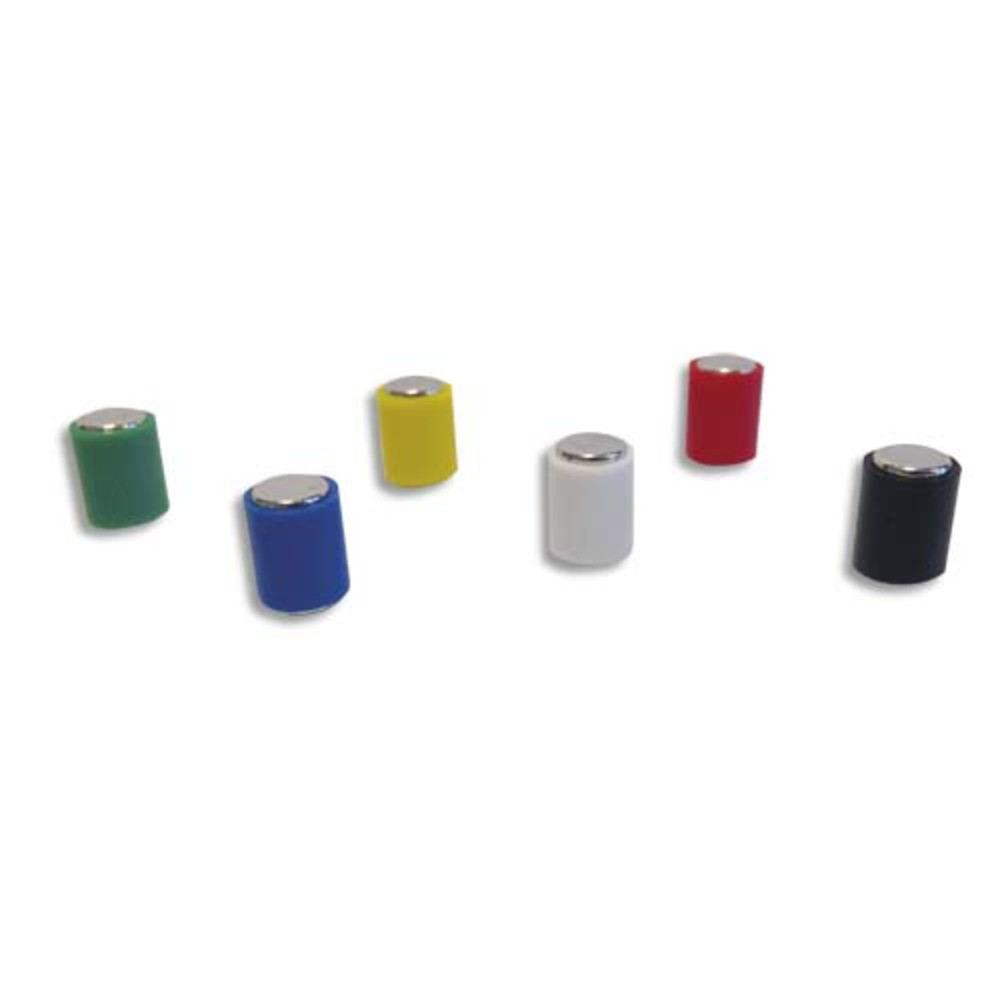 WONDAY Lot de 12 aimants magntiques cylindrique. Diamtre 6mmx10mm - 1  20 feuilles - assortis
