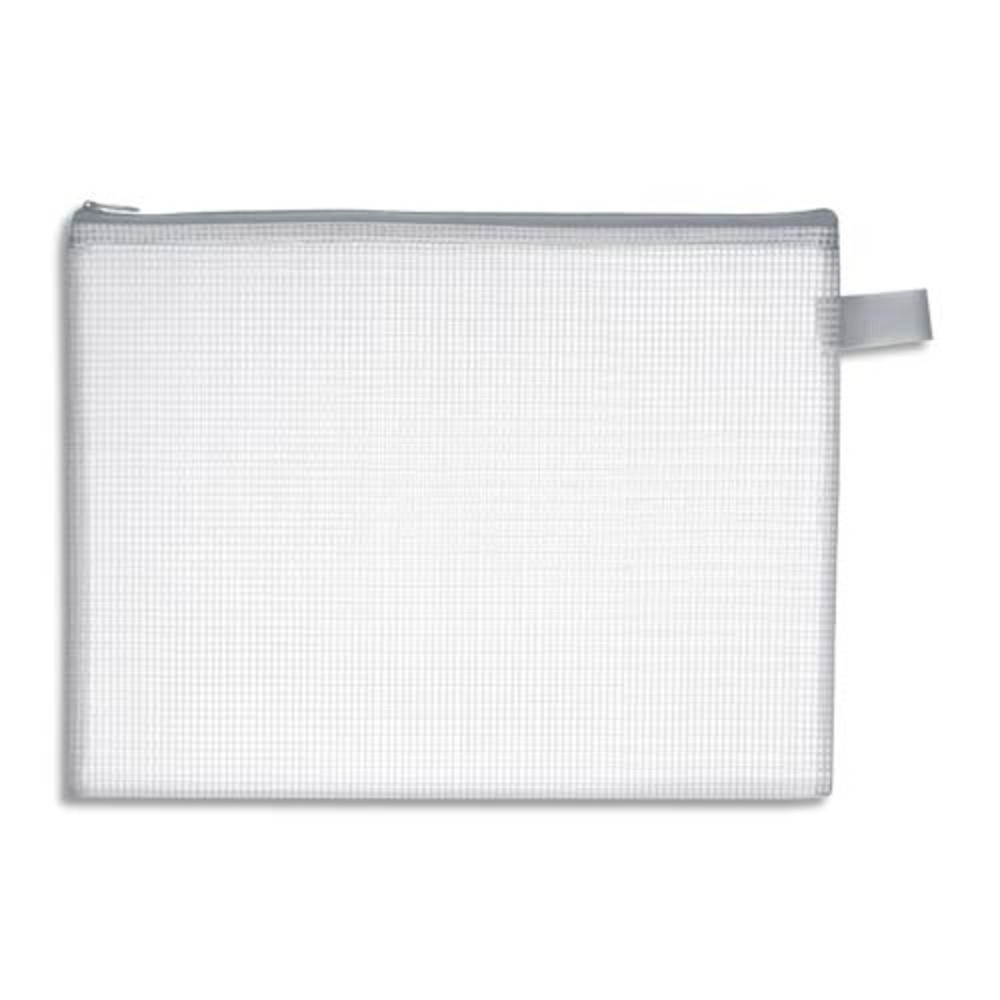 WONDAY Pochette zippe en PVC renforc semi-transparente pour le courrier, format 25x19cm paisseur 0,5cm