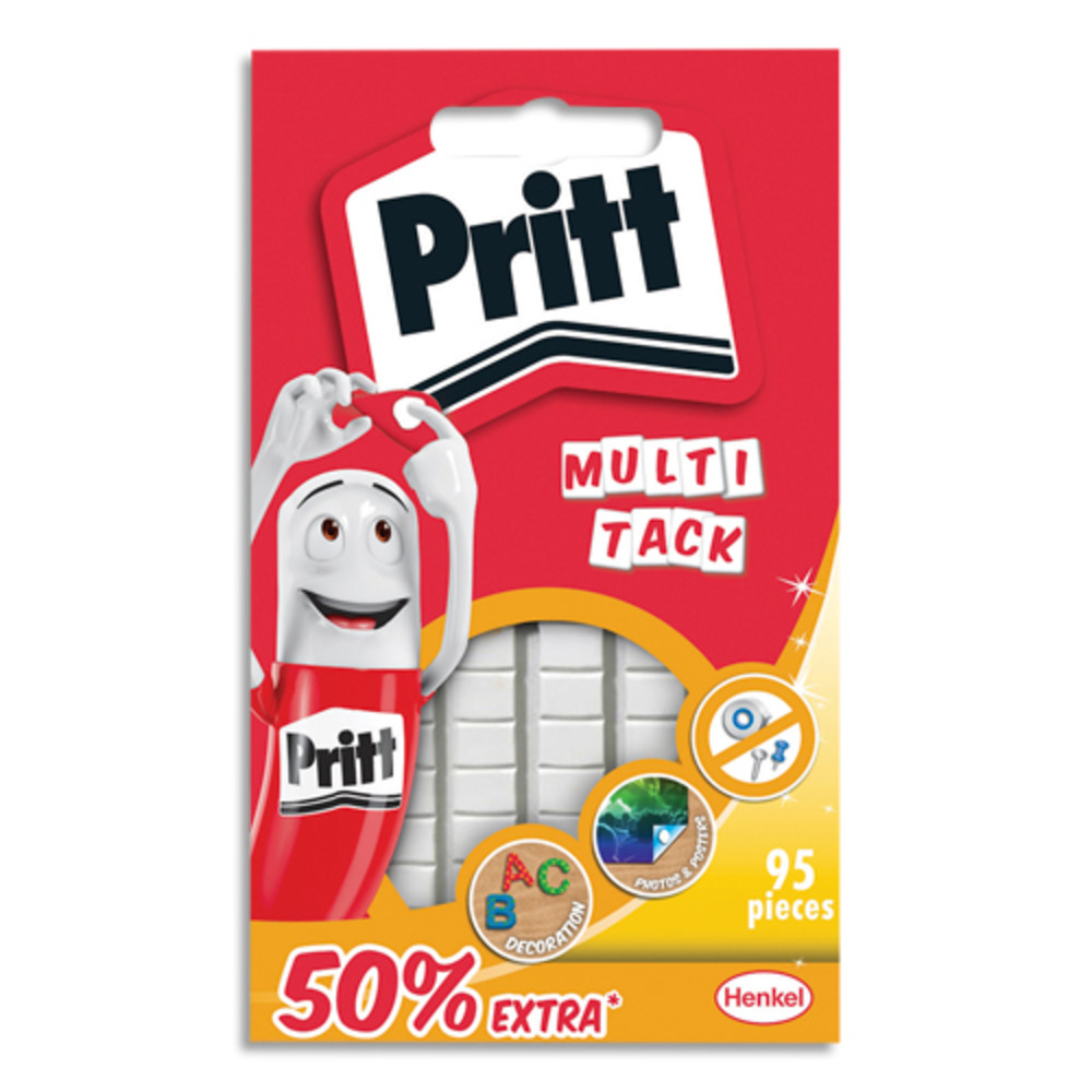 PRITT Etui de 95 pastilles adhsives blanches PRITT. Repositionnables