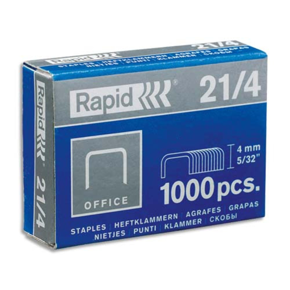 RAPID Agrafes N21/4 en bote de 1000