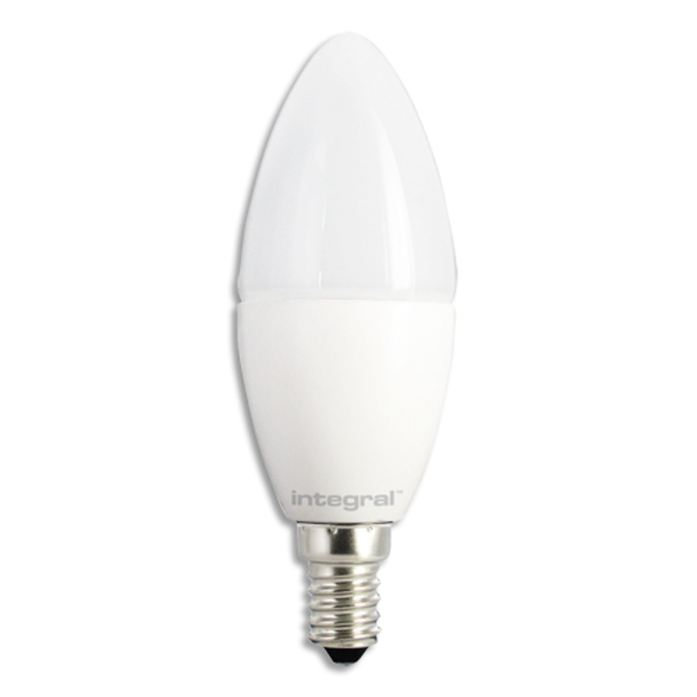 INTEGRAL Ampoule LED Candle Classic E14, 5,5 Watts quivalent 40 Watts, 2700 Kelvin 470 Lumen, opale