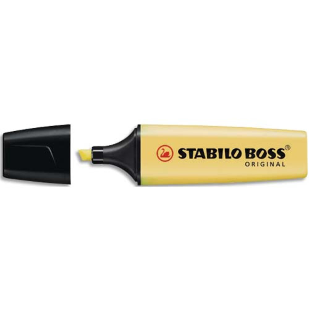 STABILO BOSS ORIGINAL Pastel surligneur pointe biseaute - Crme de jaune