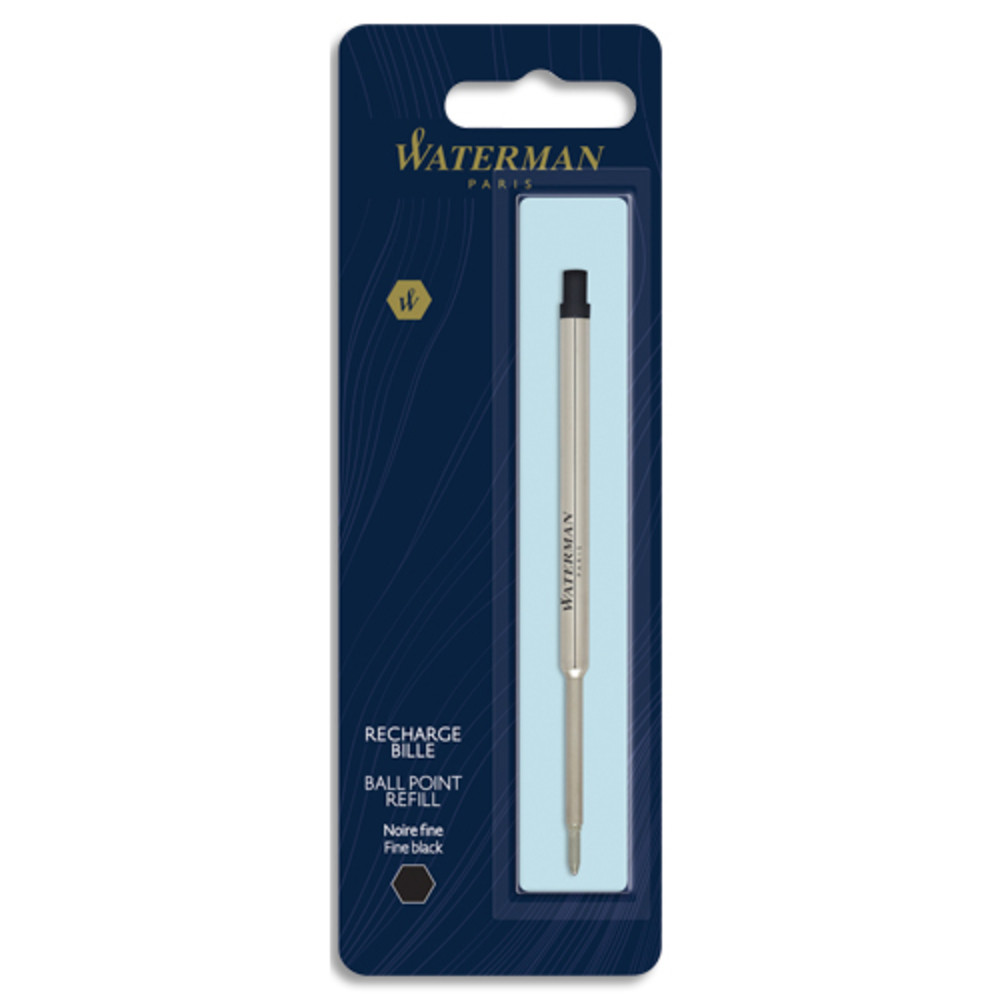 PARKER Recharge pour bille pointe fine QUINKFLOW encre Noire. En blister.