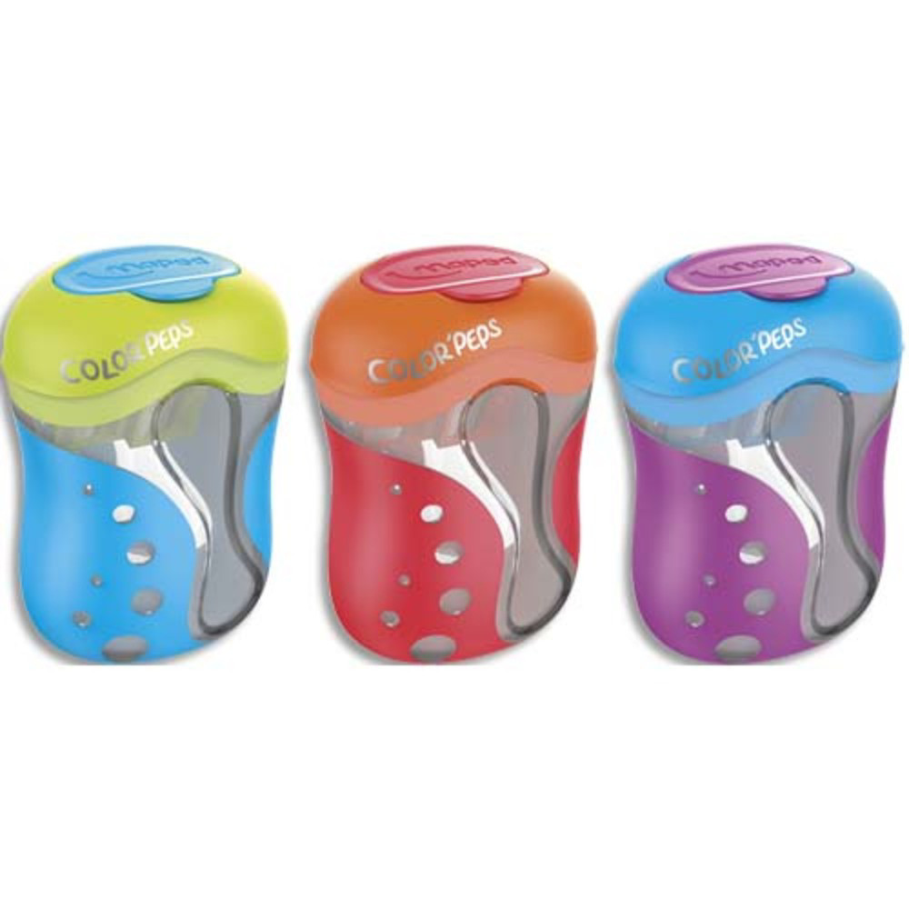 MAPED Taille-crayons COLOR PEPS 2 usages avec rserve - Coloris assortis