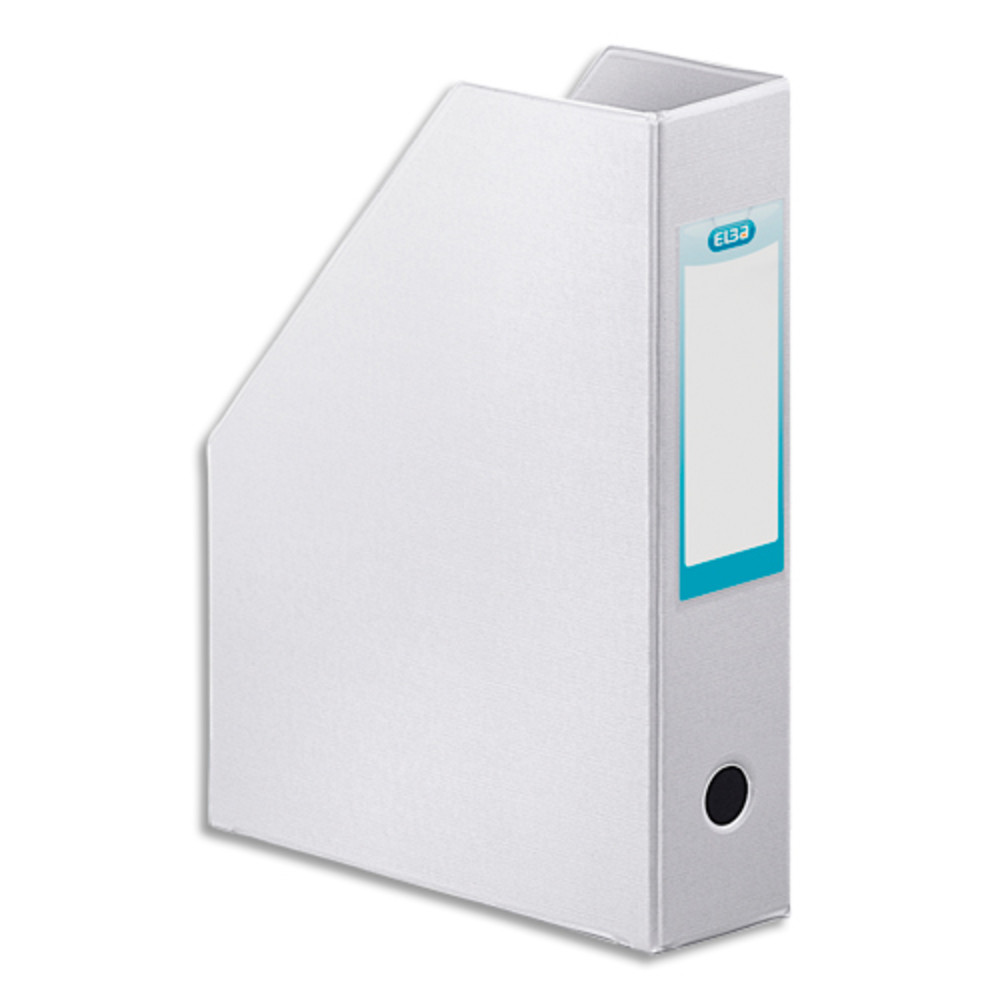 OXFORD Porte-revues en PVC soud, dos de 7 cm 32x24cm, livr  plat. Coloris Blanc