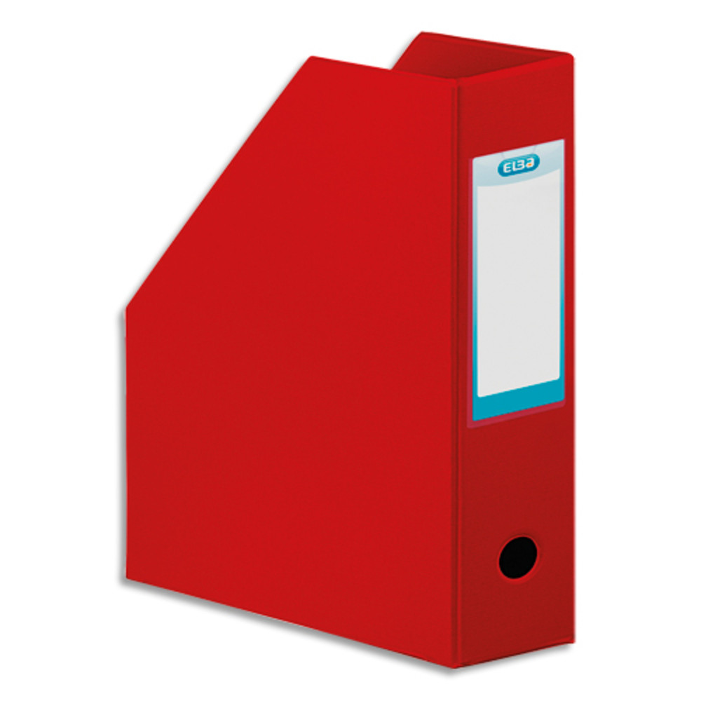 OXFORD Porte-revues en PVC soud, dos de 10 cm 32x24cm, livr  plat. Coloris rouge