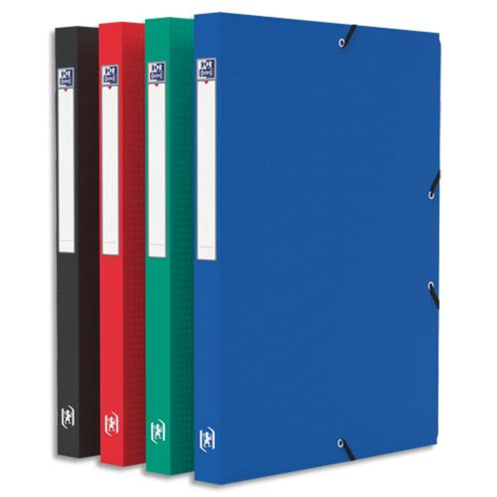 OXFORD+Boite+de+classement+Memphis+24x32cm,+en+polypropylene+7/10e.+Dos+2,5cm.+Assortis+tradition