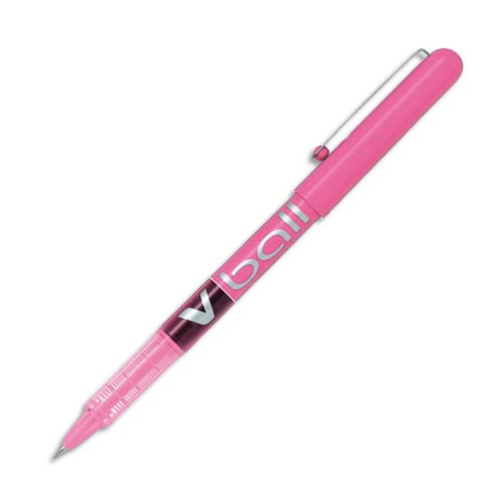 PILOT Stylo Roller pointe mtal 0,5 mm encre liquide Rose V-BALL 05