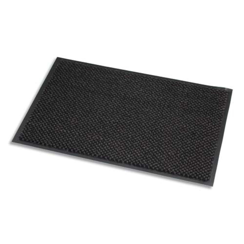 PAPERFLOW Tapis d'accueil en microfibre et PP. Coloris Gris. Dim. 60 x 90 cm, paisseur 8 mm