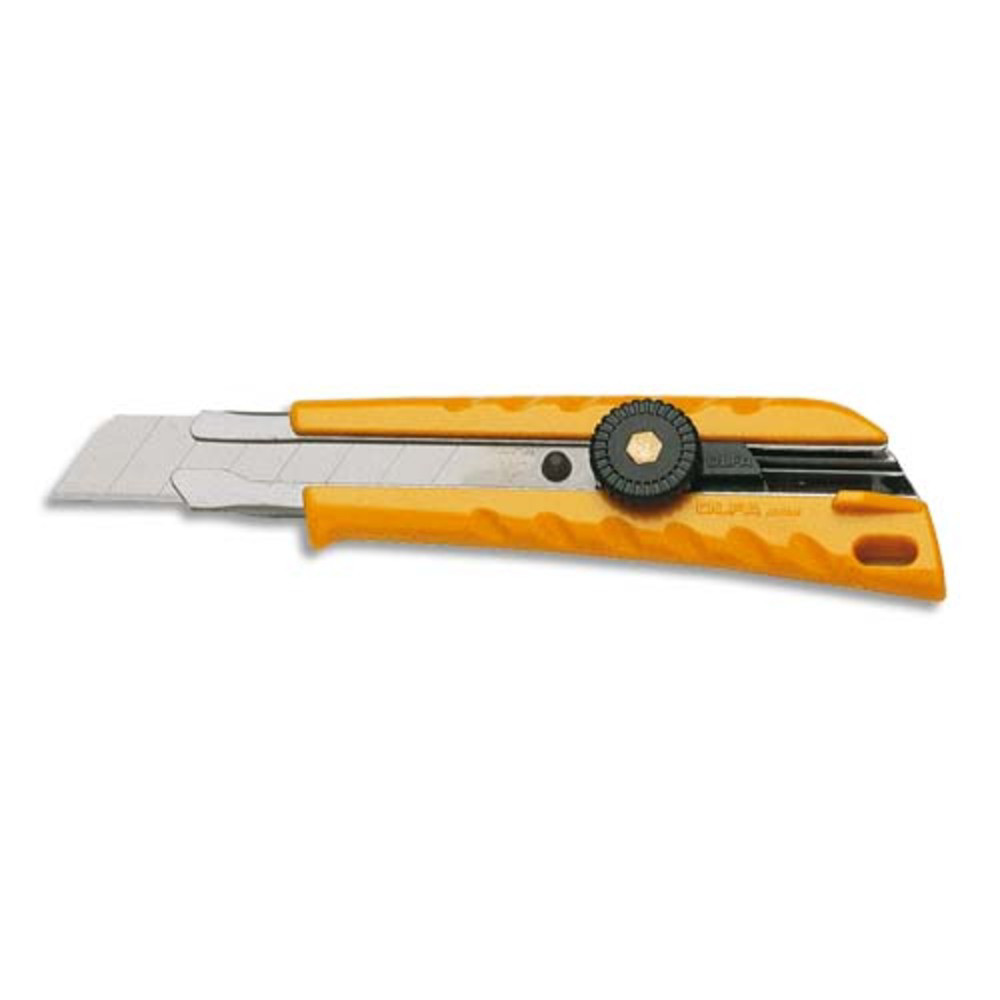 OLFA Cutter multi-usage L1 corps ABS 100% recycl, lame 18mm, blocage par molette