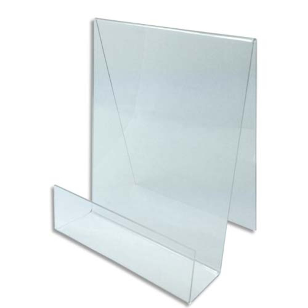 DEFLECTO Chevalet pour documents A4  poser. En PMMA. vertical. Dim. L19 x H29 x P18 cm