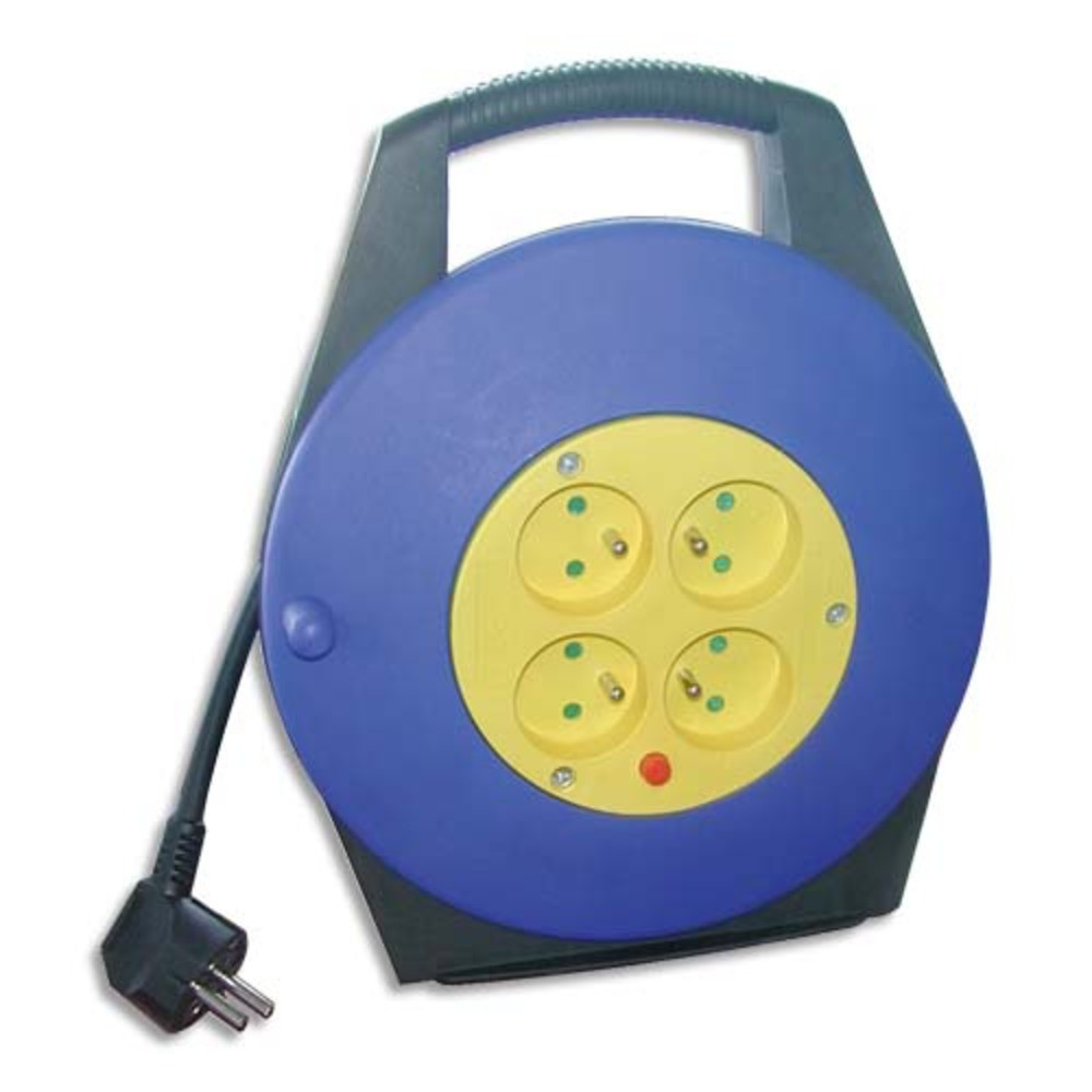 WONDAY Enrouleur lectrique 10m avec scurit thermique 4 prises 16A/250V