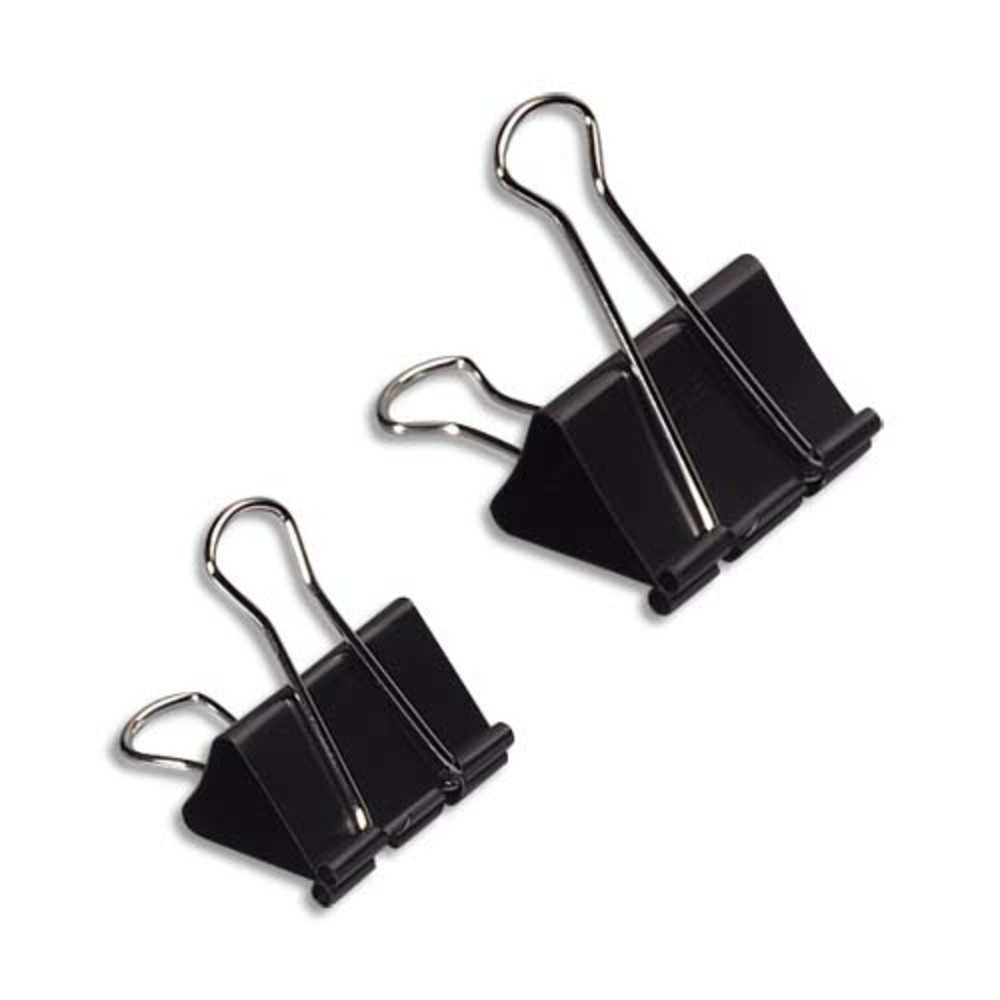 WONDAY Bote de 12 pinces double clip largeur 25mm capacit 8mm
