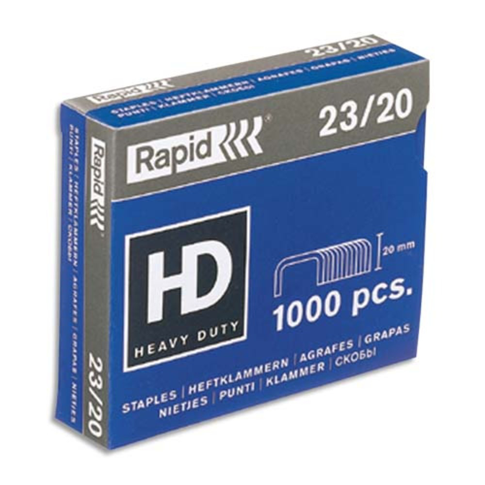 RAPID Agrafes N23/20 en bote de 1000