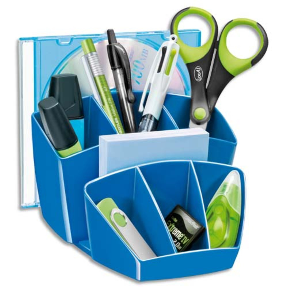 CEP+Pro+Multipot+Gloss+6+compartiments+++2+espace+-+Dimensions+L14,3+x+H9,3+x+P15,8+cm+coloris+Bleu+ocean