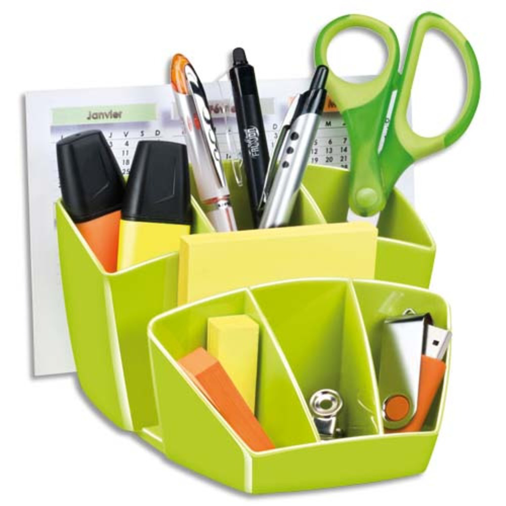 CEP+Pro+Multipot+Gloss+6+compartiments+++2+espace+-+Dimensions+L14,3+x+H9,3+x+P15,8+cm+coloris+Vert+anis