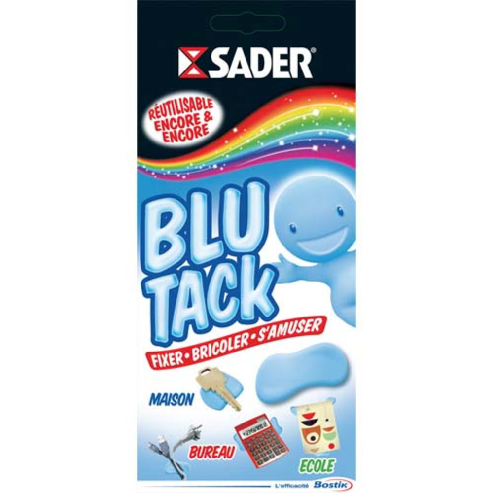 BOSTIK Plaquette de 100 g pte adhsive Blu-Tack