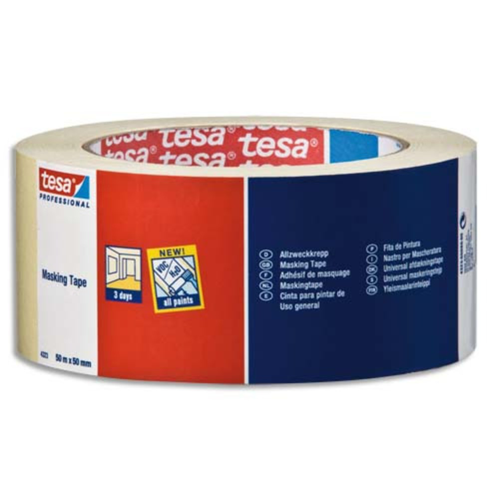 TESA Rouleau d'adhsif de masquage 50 m x 50mm