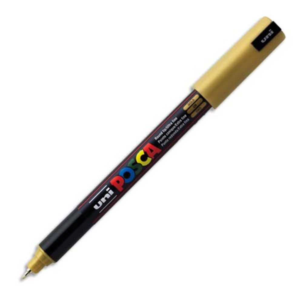 UNI POSCA POSCA Marqueur peinture  eau, encre  pigmentation or, pointe ultra fine