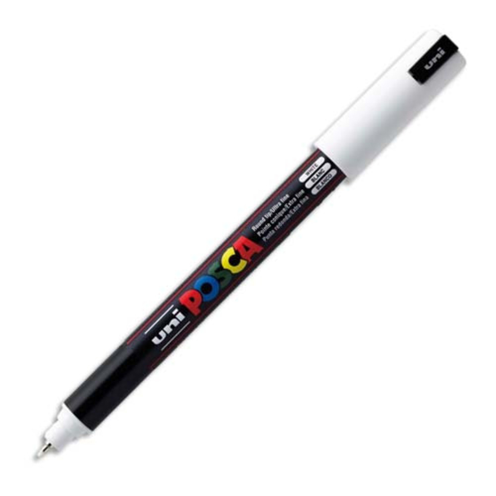 UNI POSCA POSCA Marqueur peinture  eau, encre  pigmentation Blanche, pointe ultra fine