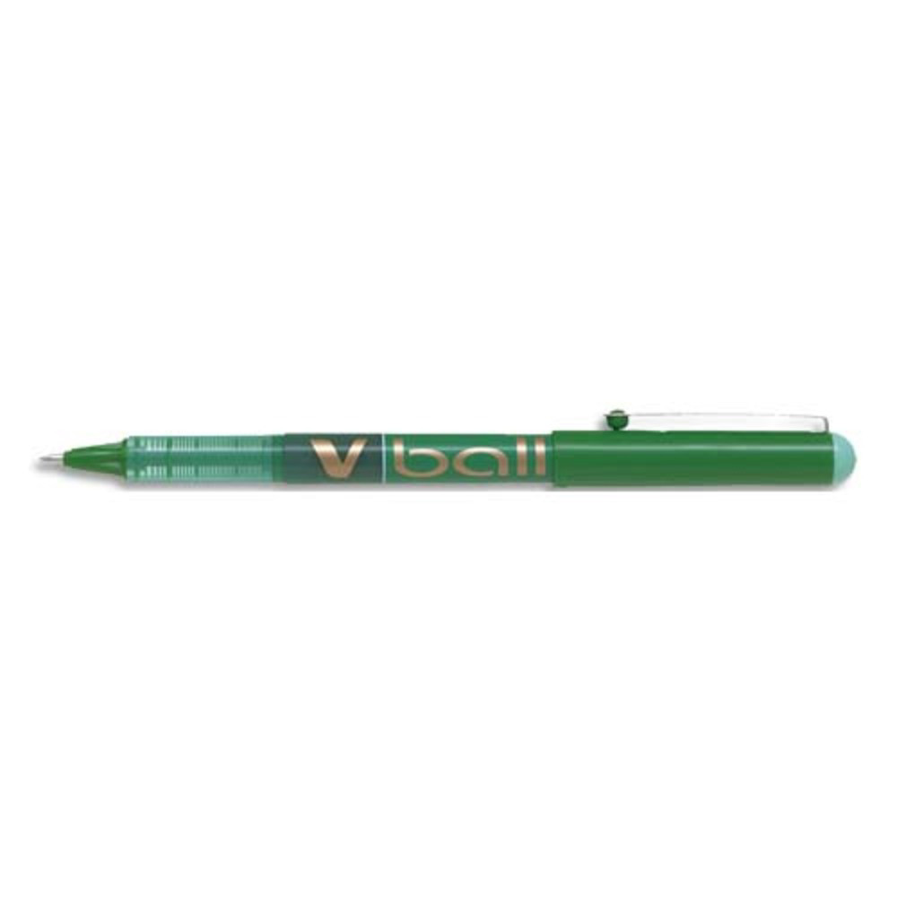 PILOT Roller  encre liquide V Ball 10 avec pointe mtal de 1,0 mm. Coloris Vert