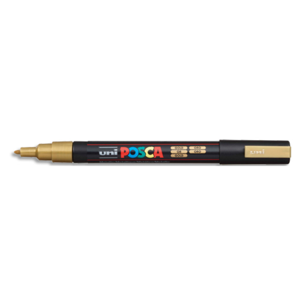 UNI POSCA POSCA Marqueur peinture  eau, encre  pigmentation or, pointe fine PC3M OR