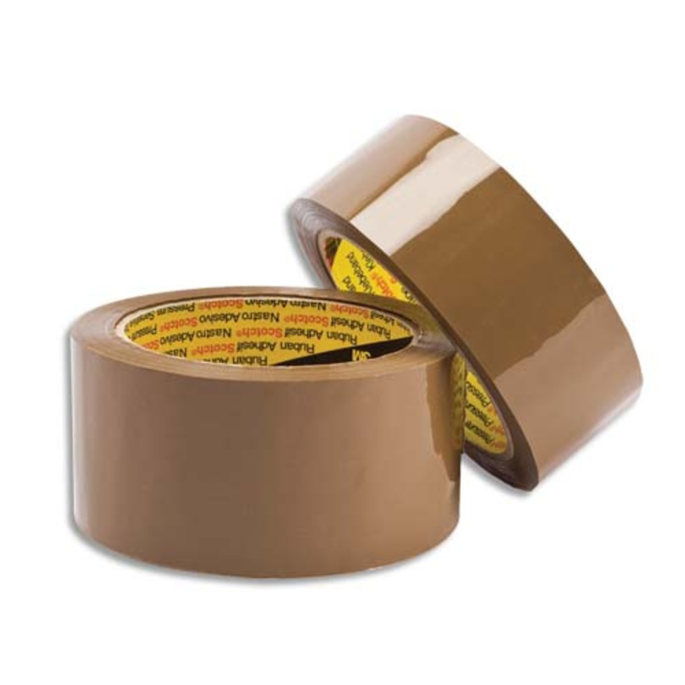 SCOTCH Adhsif d'emballage en Polypropylne 48 microns - H50 mm x 66 mtres Havane BP1081