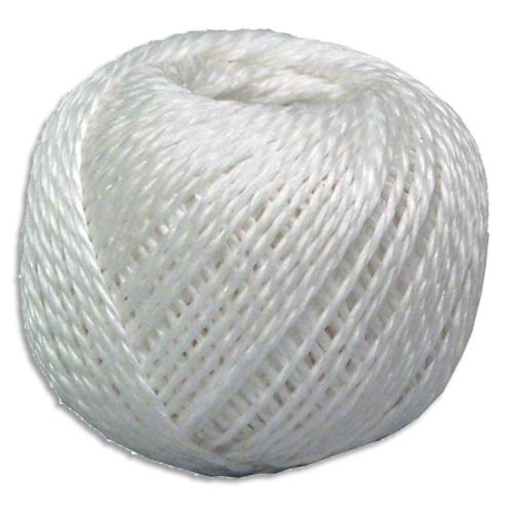 VISO Ficelle en polypropylne 250g - Longueur 88 mtres, diamtre Fil 3 mm coloris Blanc
