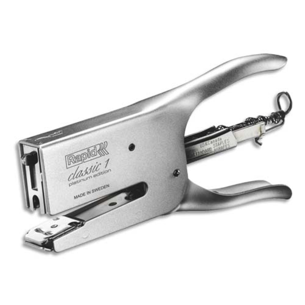 RAPID+Pince+agrafeuse+Classic+1.+Agrafes+26/6-8.+Capacite+50+feuilles.+Finition+chrome+mate.