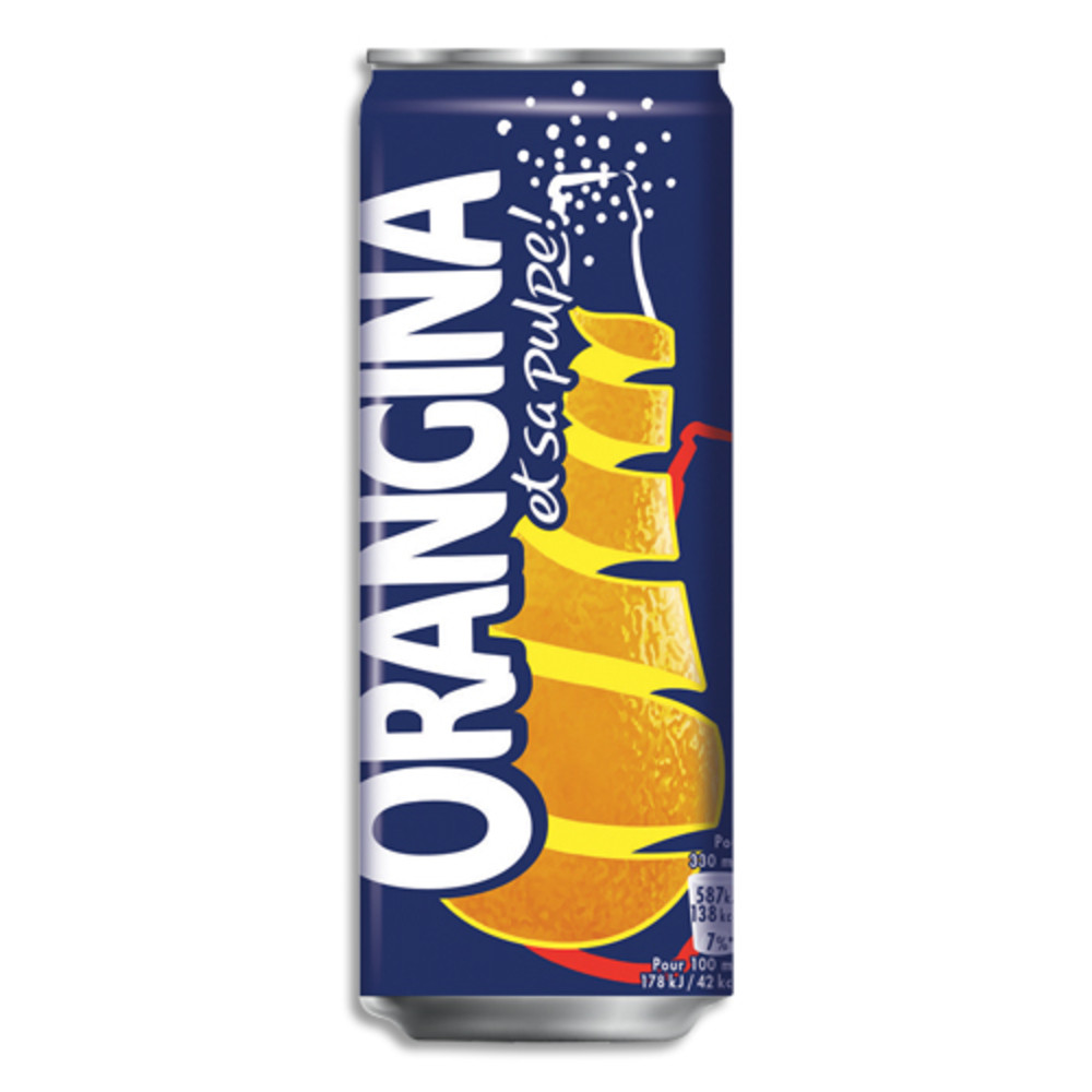 ORANGINA Canette Slim boisson gazeuse ptillante  l'Orange 33 cl
