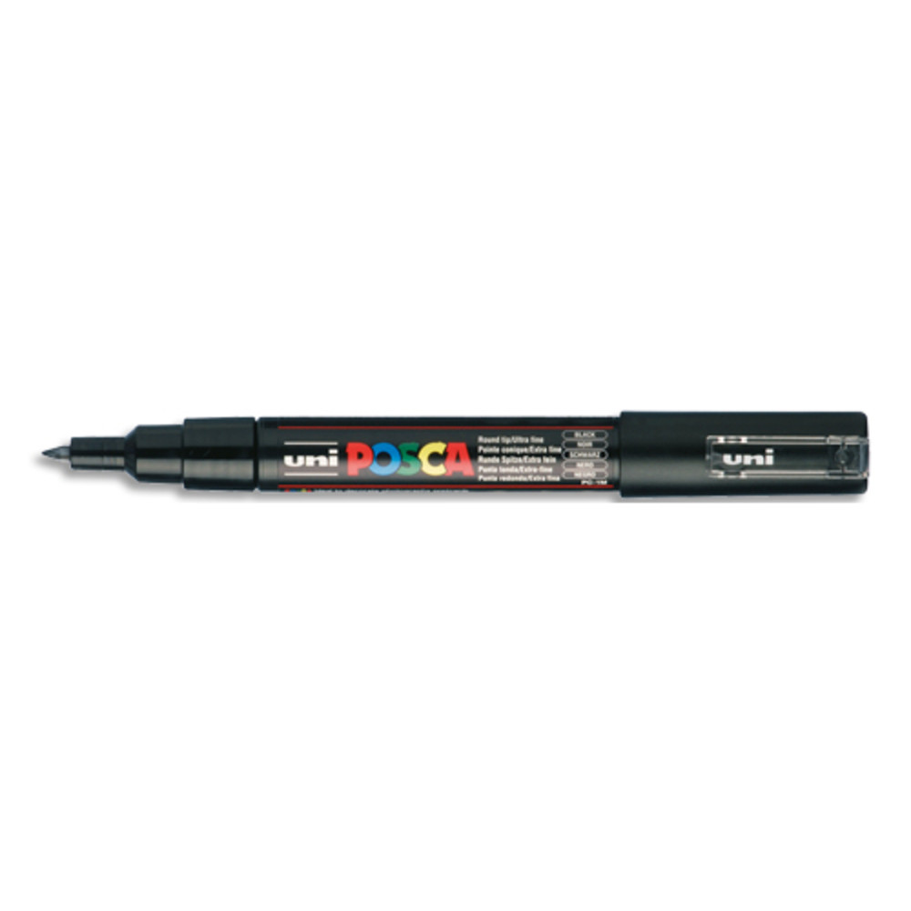 UNI POSCA POSCA Marqueur peinture  eau, encre  pigmentation Noire, pointe extra fine PC1MC N
