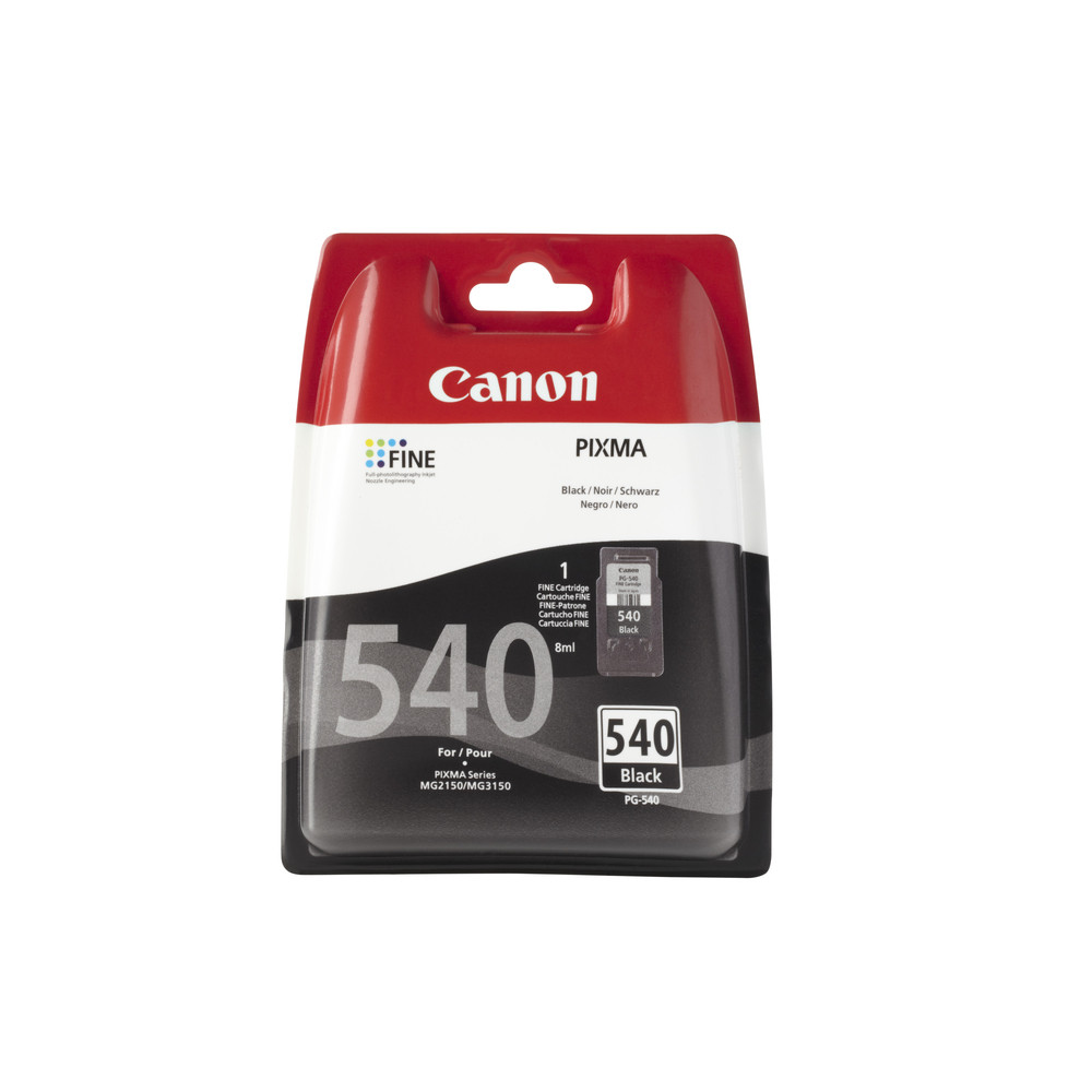 Canon PG-540 w/sec, Rendement standard, Noir, Encre à pigments, 1 pièce(s) 5225B004