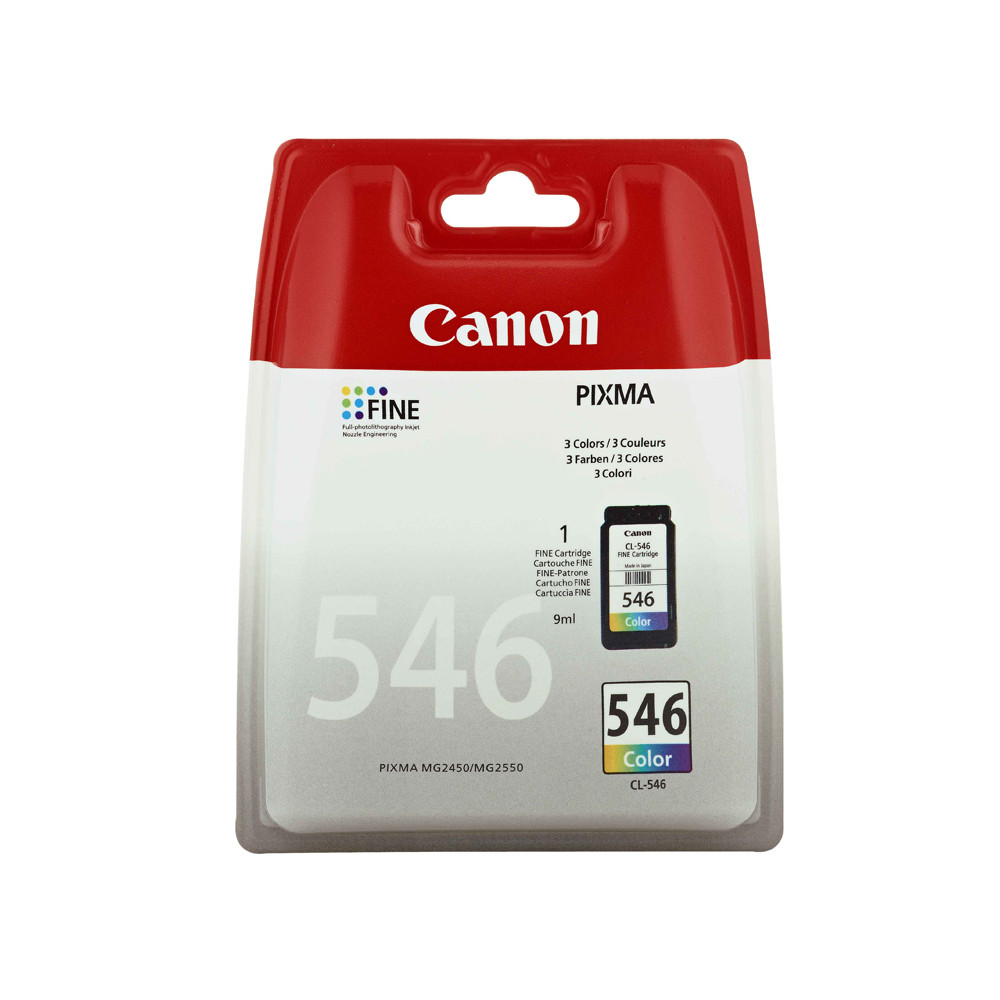 Canon CL-546, Cyan, Magenta, Jaune, Encre à pigments, 1 pièce(s) 8289B004