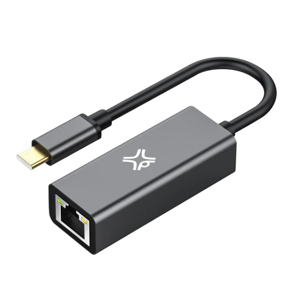 XtremeMac XWH-ACE-13, USB Type-C, RJ-45, Femelle, Noir