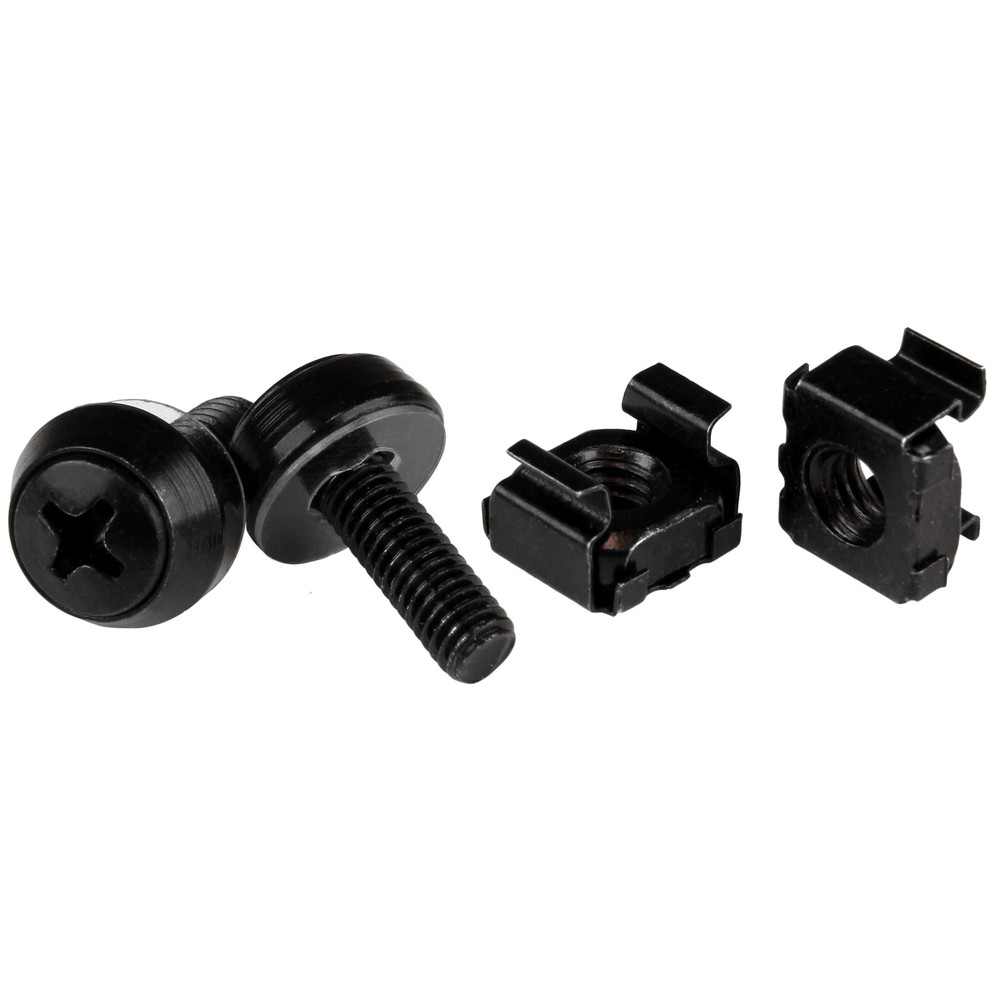 StarTech.com Pack de 50 Écrous et Vis pour Cage 10 32 de Serveur avec Rondelles Kit de Montage Rack Clips pour Armoire RéseauITÉcrous et Boulons Captifs pour Trous Carrés TAA CABSCREW1032