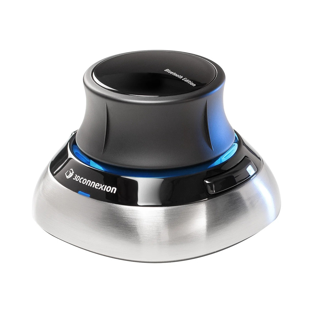 3Dconnexion SpaceMouse, 6DoF, RF Wireless + Bluetooth + USB Type-A, Noir, Bleu, Argent 3DX-700115