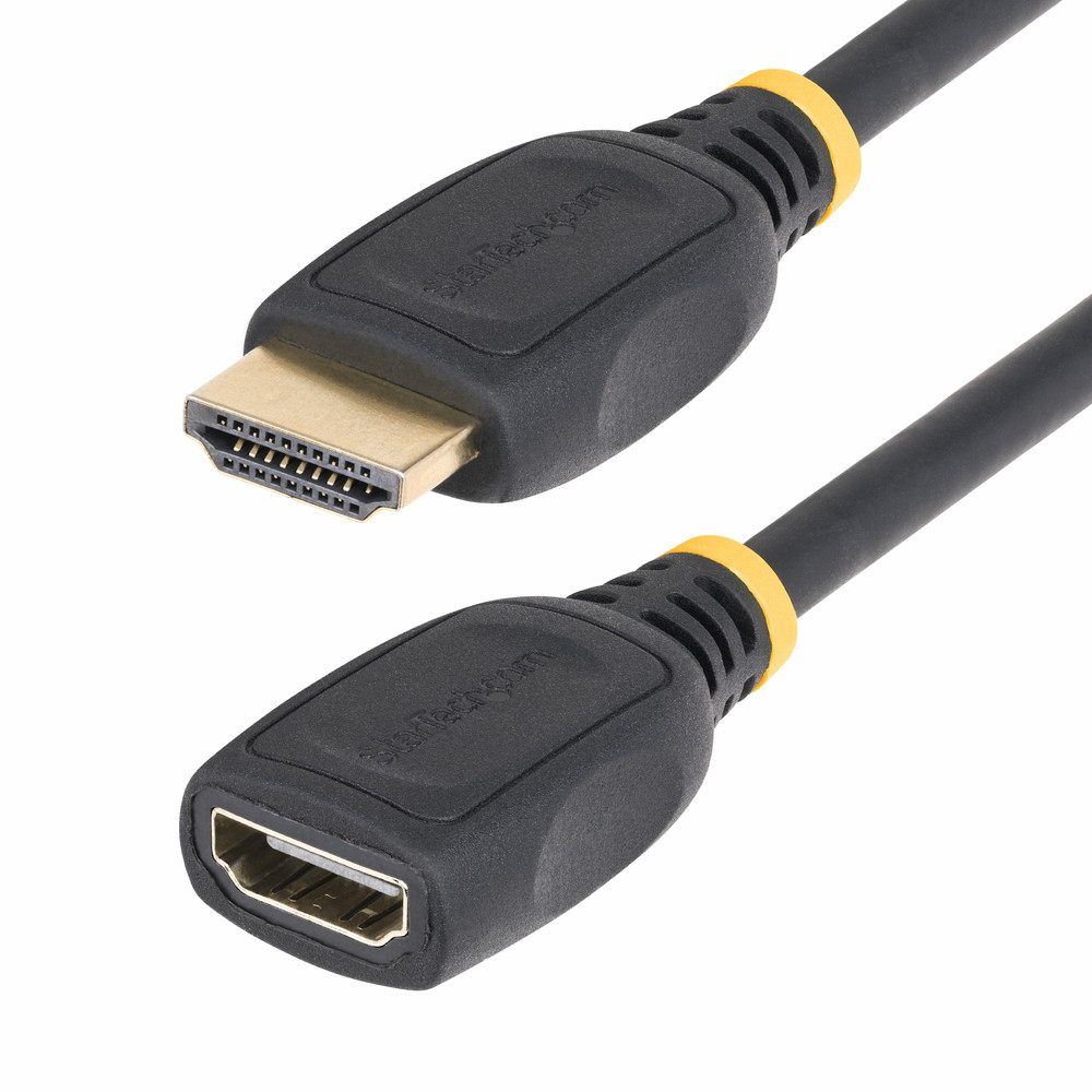 StarTech.com Câble d'Extension HDMI 2.0 de 2 m, Câble HDMI Haut Débit, 4K 60Hz, Câble d'Extension HDMI Mâle vers Femelle, Adaptateur HDMI M/F, 2 m, HD