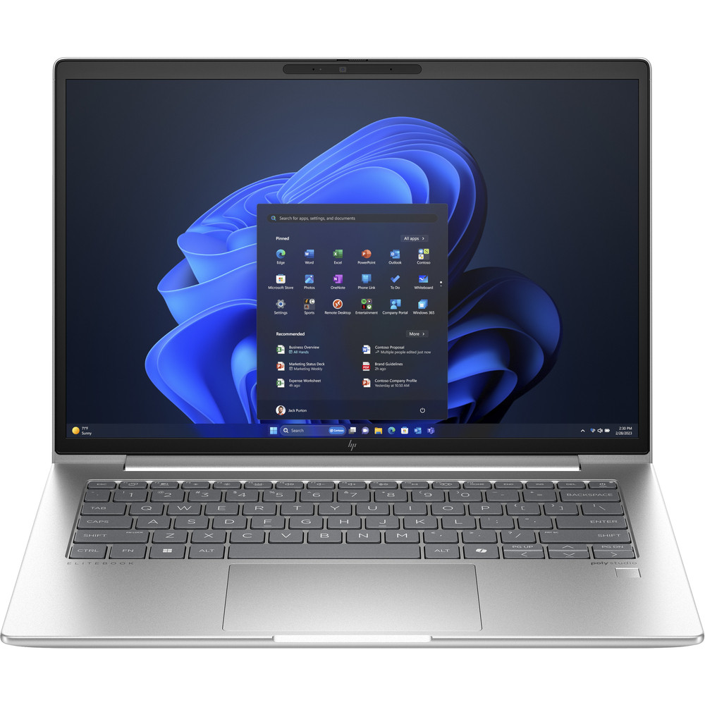 HP EliteBook 640 G11, Intel Core Ultra 7, 35,6 cm (14'), 1920 x 1200 pixels, 16 Go, 512 Go, Windows 11 Pro 9Y7E2ET