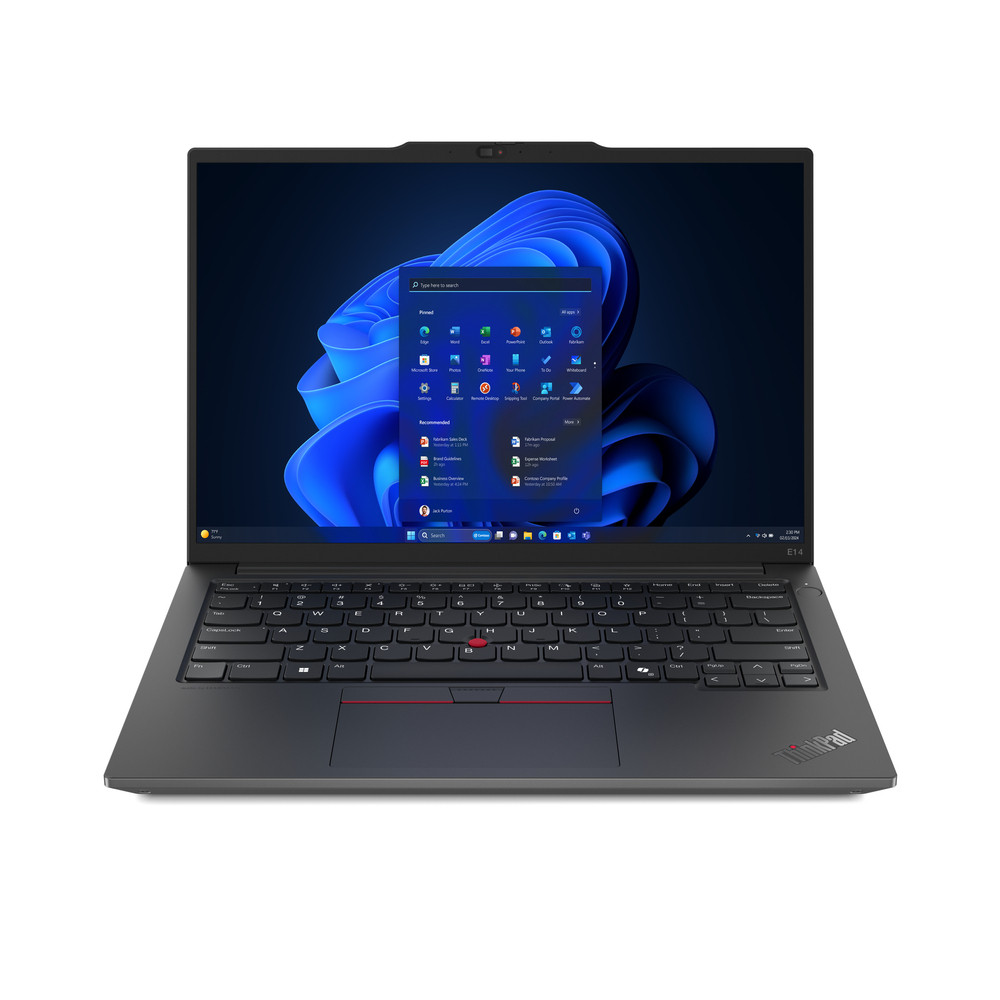 Lenovo ThinkPad E14, Intel Core Ultra 5, 35,6 cm (14'), 1920 x 1200 pixels, 8 Go, 256 Go, Windows 11 Pro 21M7000PFR