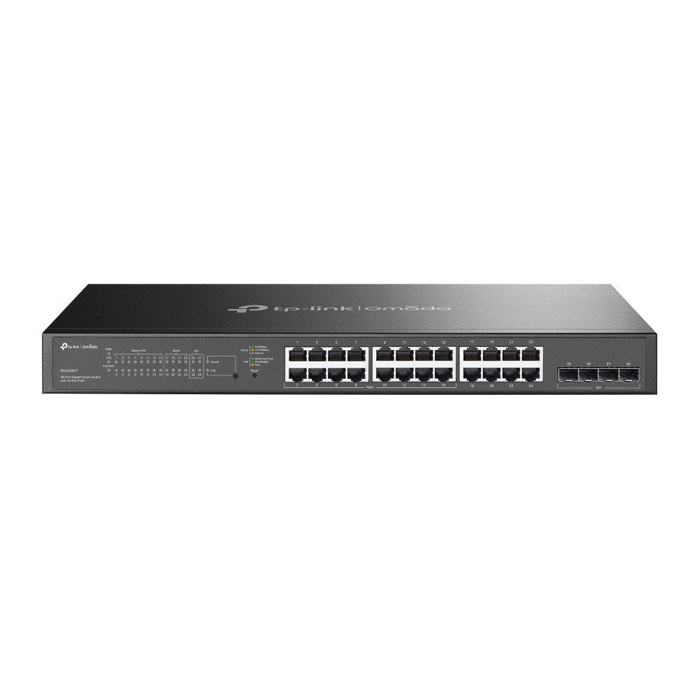 TP-Link Omada SG2428LP, Géré, L2/L2+, Gigabit Ethernet (10/100/1000), Connexion Ethernet, supportant l'alimentation via ce port (PoE), Grille de monta
