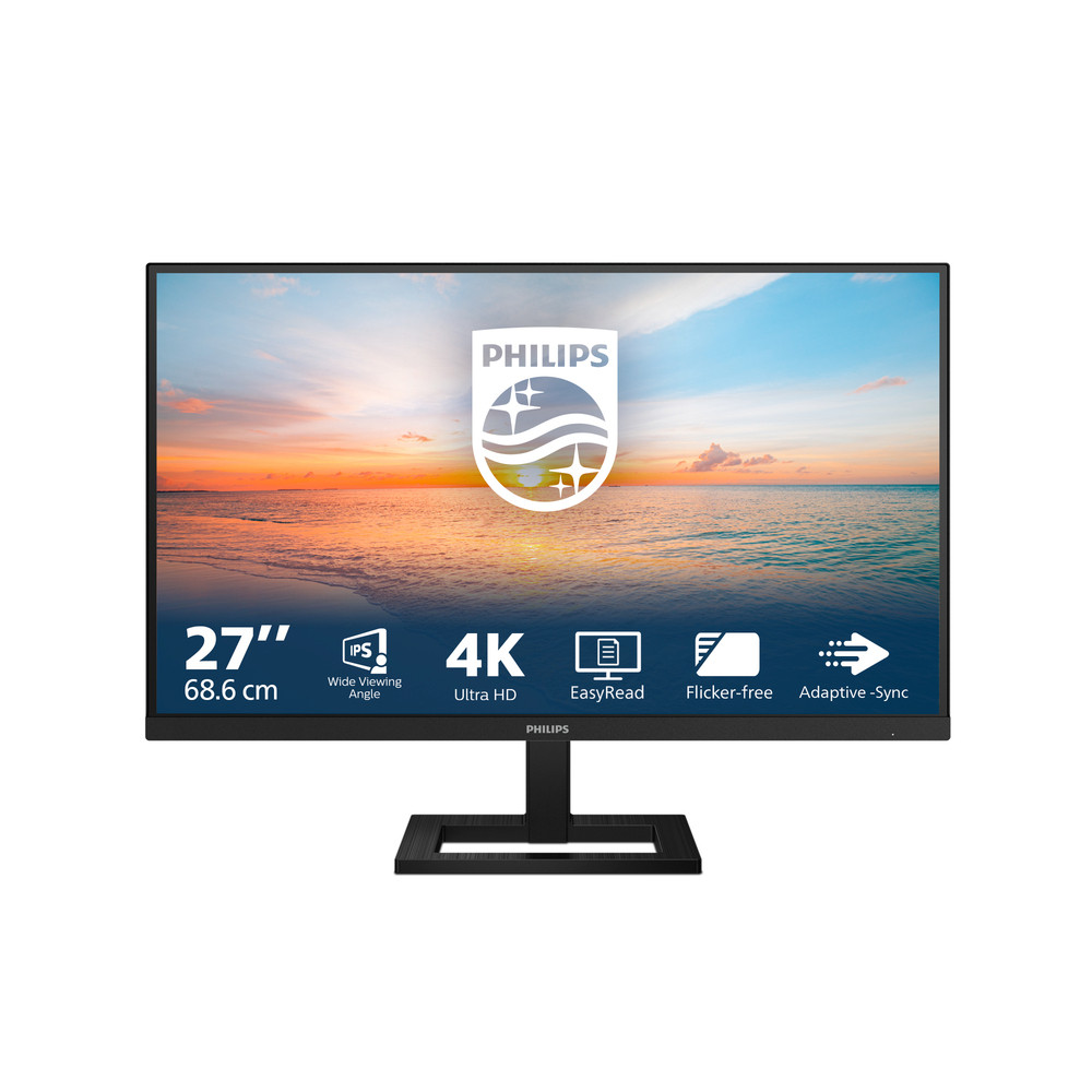 Philips 1000 series 27E1N1900AE/00, 68,6 cm (27'), 3840 x 2160 pixels, 4K Ultra HD, LCD, 4 ms, Noir