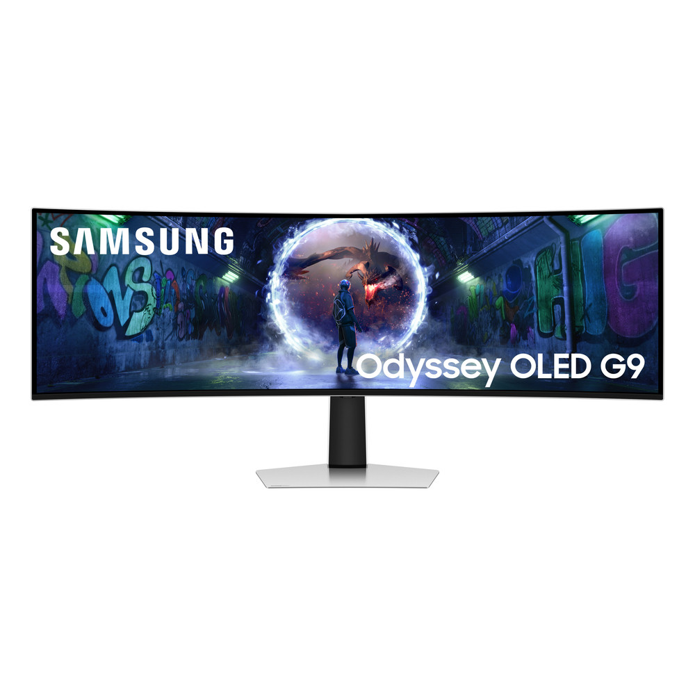 Samsung 49 Inch Odyssey OLED G9 G93SD DQHD 240Hz Gaming Monitor, 124,5 cm (49'), 5120 x 1440 pixels, Dual QHD, OLED, 0,03 ms, Argent LS49DG934SUXEN