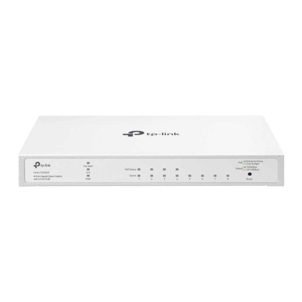 TP-Link FESTA FS308GP, Géré, Gigabit Ethernet (10/100/1000), Connexion Ethernet, supportant l'alimentation via ce port (PoE), Grille de montage